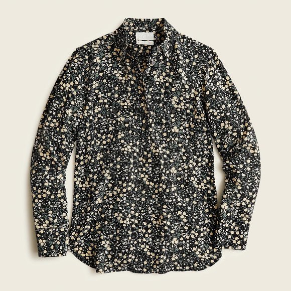 J. Crew Classic-fit Silk Shirt in fall garden floral - Picture 2 of 5
